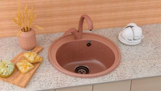 Смеситель для кухни Ulgran Classic U-007-308 чёрный